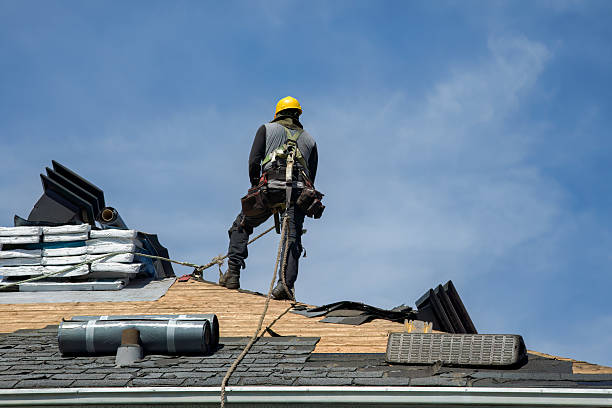 Professional Roof Replacement technician working in Callender, CA